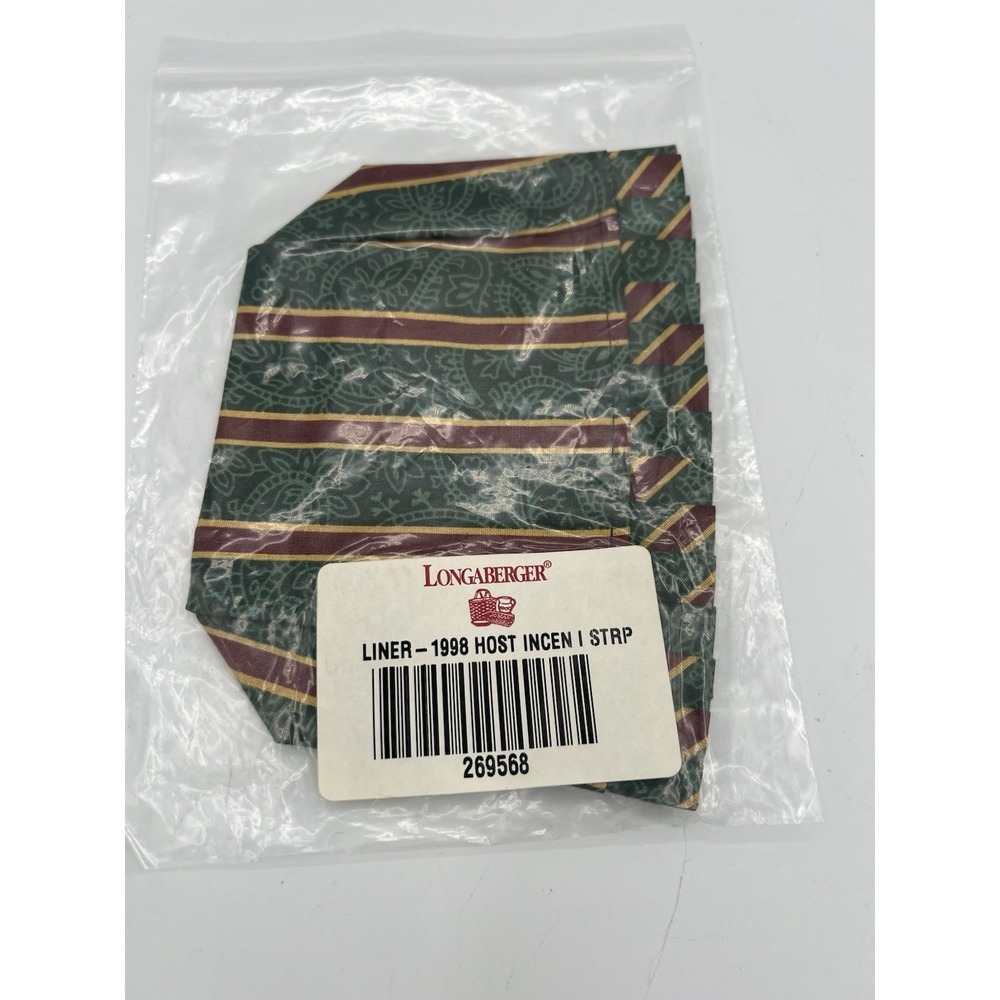 🧺 Longaberger 1998 Hostess Appreciation Liner ONLY – Imperial Stripe #269568 🎀